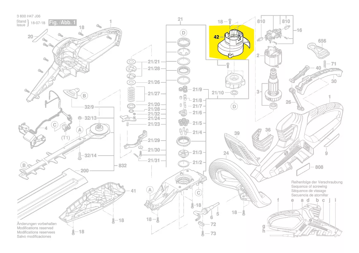 carter admission air réf. 2 609 004 996 pour taille-haie Bosch